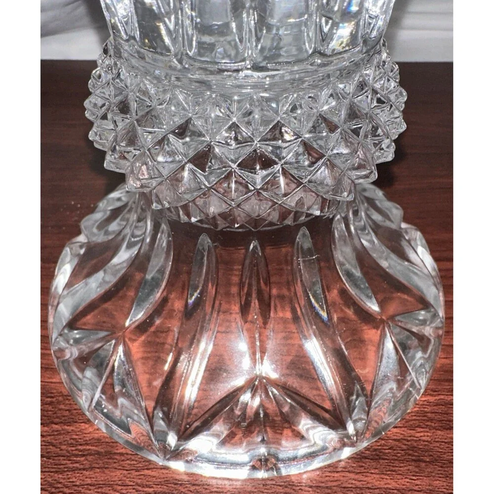 Shannon by Godinger Olympia Large 24% Lead Crystal Vase Centerpiece 11.5